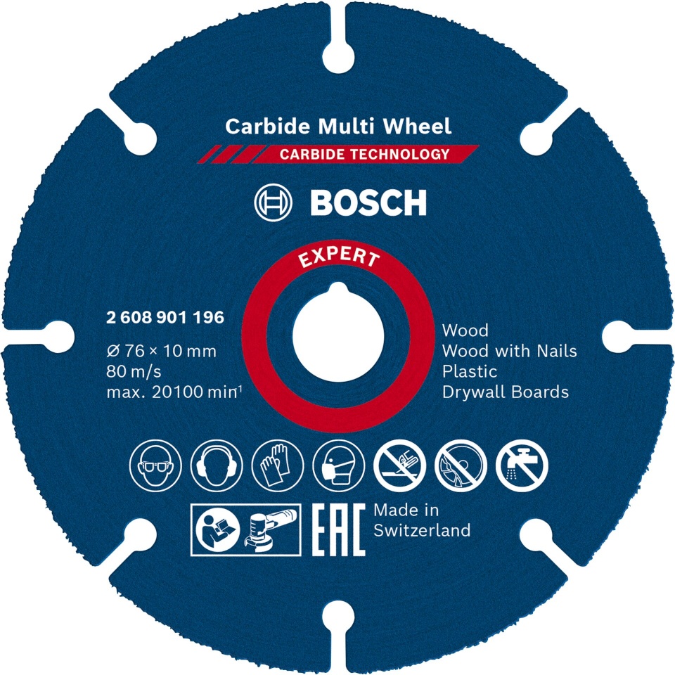 Bosch lõikeketas Carbide Multiwheel 76x10 EXPERT