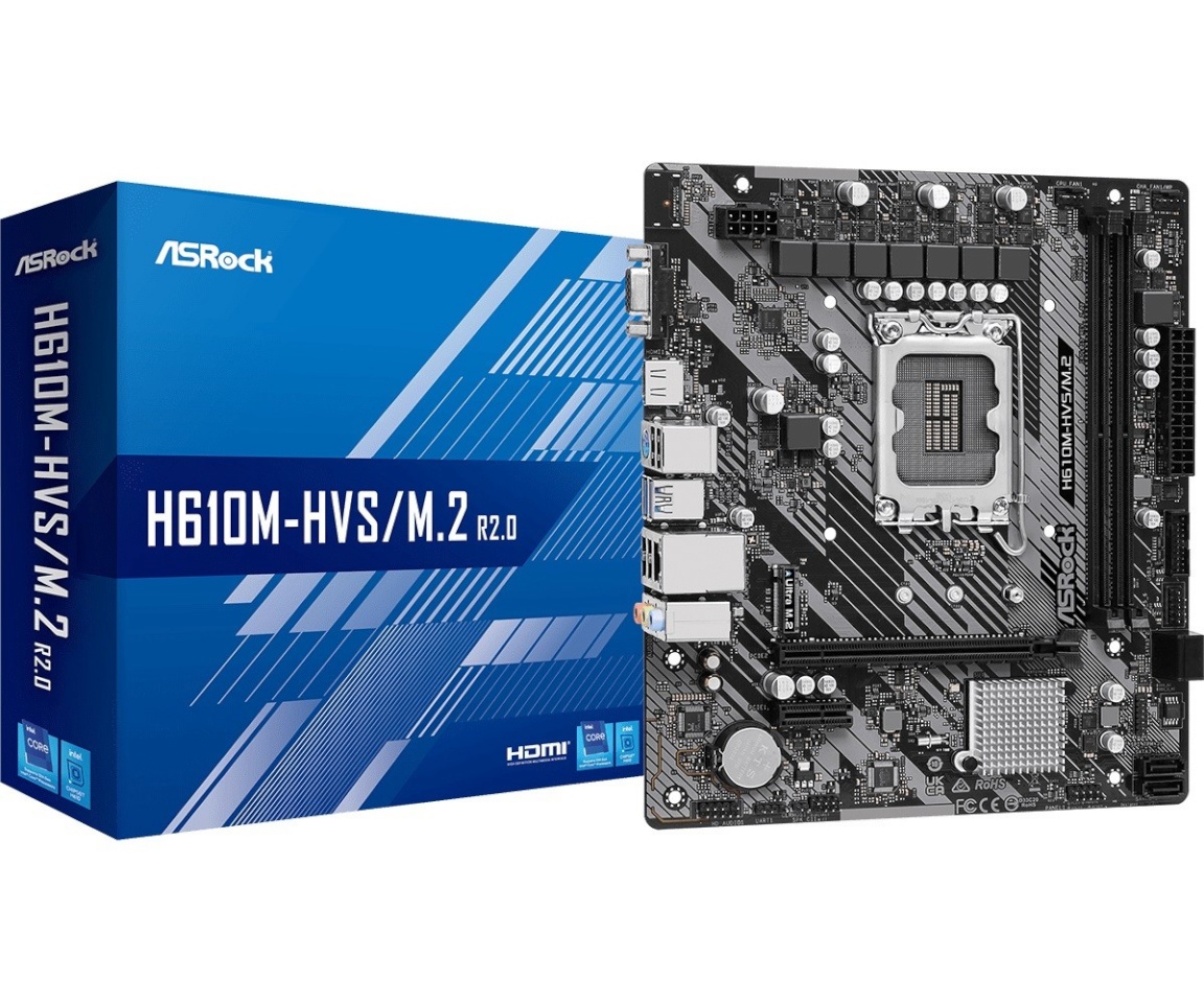 ASRock emaplaat H610M-HVS/M.2 R2.0 LGA1700, DDR4, mAT