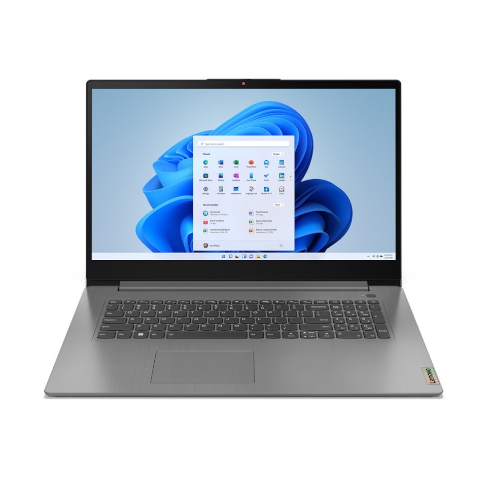 Lenovo sülearvuti IdeaPad 3 17IAU7 Intel® Core™ i5 i5-1235U Laptop 43.9 cm (17.3") Full HD 16 GB DDR4-SDRAM 512 GB SSD Wi-Fi 6 (802.11ax) NoOS hall