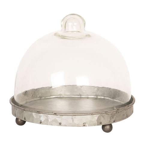 Clayre Eef fotomeene Cloche 6GL2492 Grey Transparent 16x15 cm
