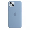 Apple kaitsekest Silicone Case with MagSafe for iPhone 15 Plus Winter Blue, sinine