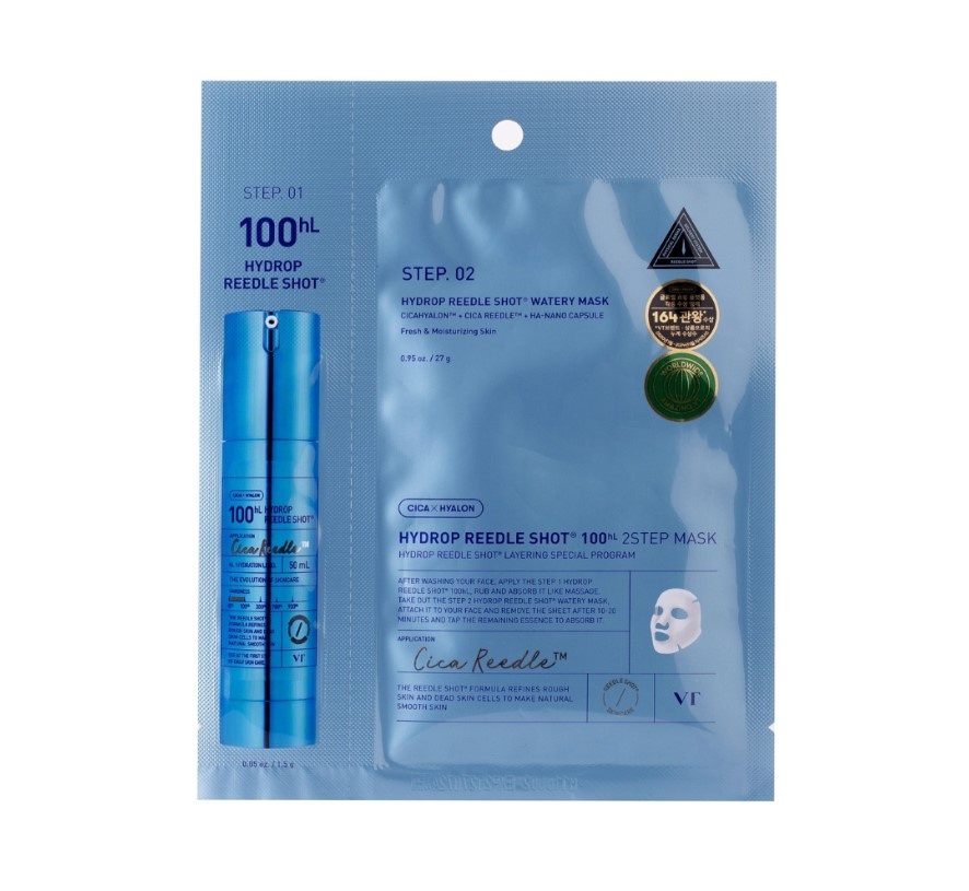 VT Cosmetics näomask Hydrop Reedle Shot 100hL 2 Step Mask 28,5g, unisex