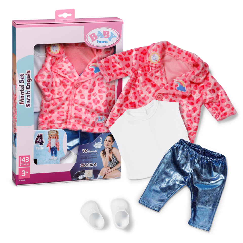 ZAPF nukuriided BABY Born Coat Set Sarah Engels 43cm