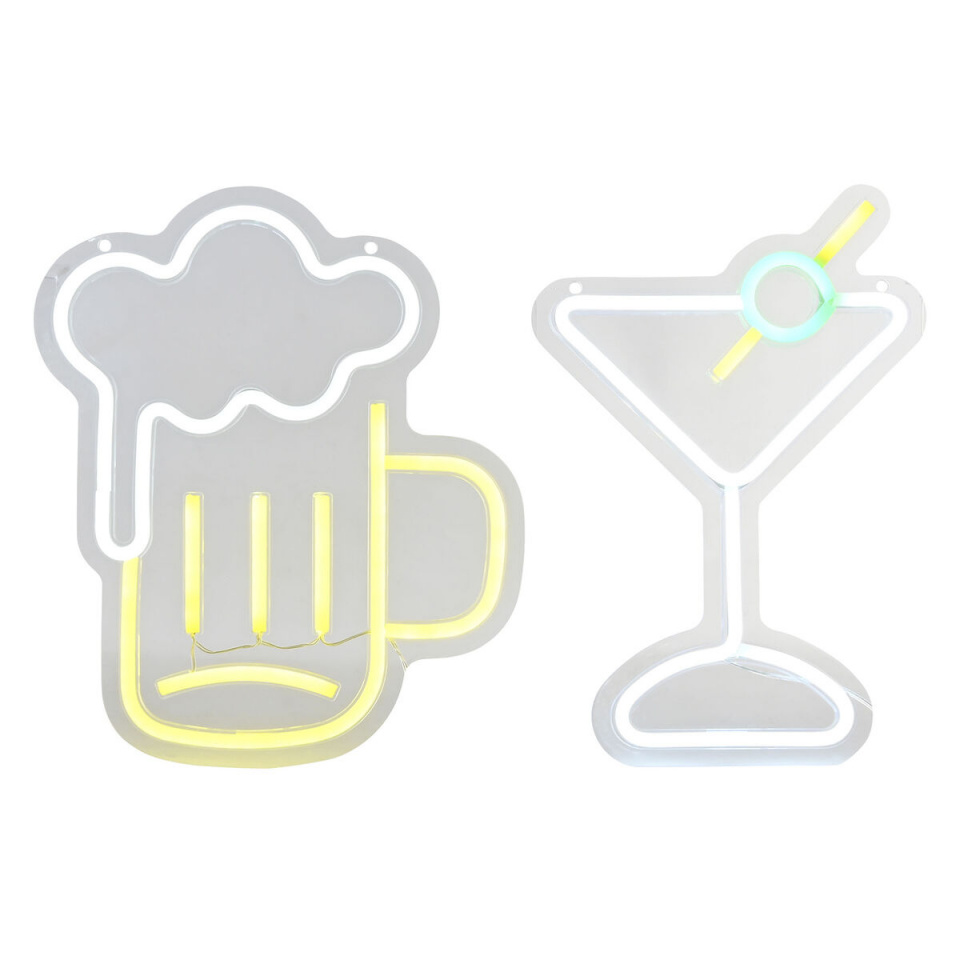 Home ESPRIT Valgustikaunistus Akrüül Linna 21x1,5x30cm (2tk)