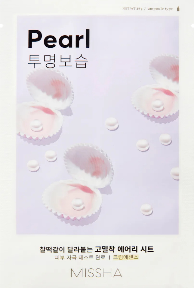 Missha näomask Airy Fit Sheet Mask Pearl 19g, unisex
