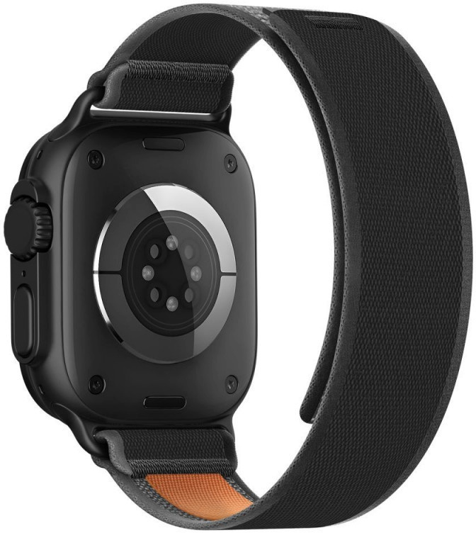 Tech-Protect kellarihm Nylon Elite Apple Watch 44/45/46/49mm must/oranž