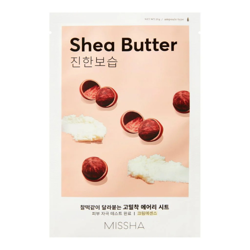 Missha näomask Airy Fit Sheet Mask Shea Butter 19g, unisex