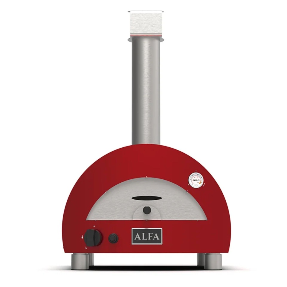 Alfa Forni pitsaahi Linea Moderno Portable Pizzaofen Antique punane