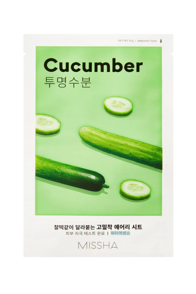 Missha näomask Airy Fit Sheet Mask Cucumber 19g, unisex