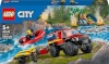 Lego klotsid City 60412 4x4 Tuletõrjeauto Koos Päästepaadiga