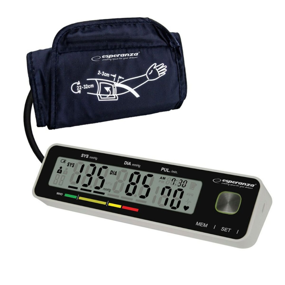 Esperanza vererõhuaparaat käsivarrele ECB009 Upper Arm Blood Pressure Monitor, must