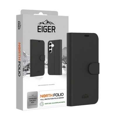 Eiger kaitsekest North Folio Case Galaxy A55 must