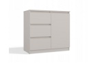 Top E Shop kummut CHEST OF DRAWERS 1 DOOR 3 DRAWERS COLOUR CASHMERE