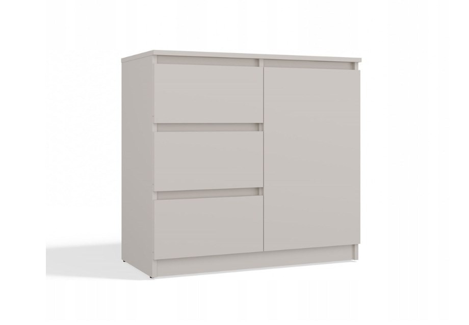 Top E Shop kummut CHEST OF DRAWERS 1 DOOR 3 DRAWERS COLOUR CASHMERE