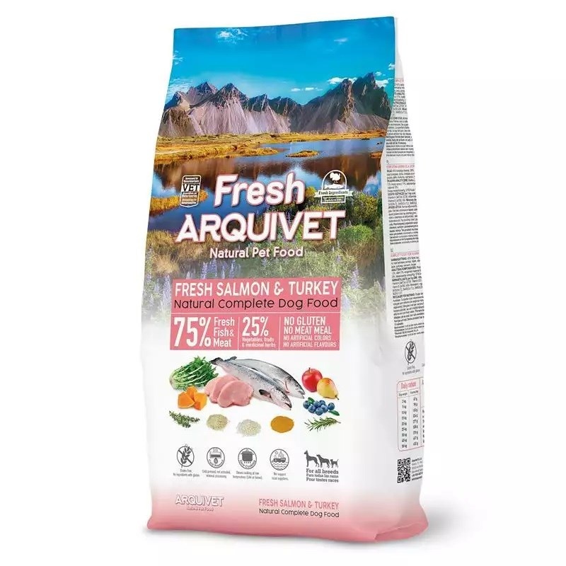 Arquivet kuivtoit koerale Fresh Salmon with Turkey, 10kg
