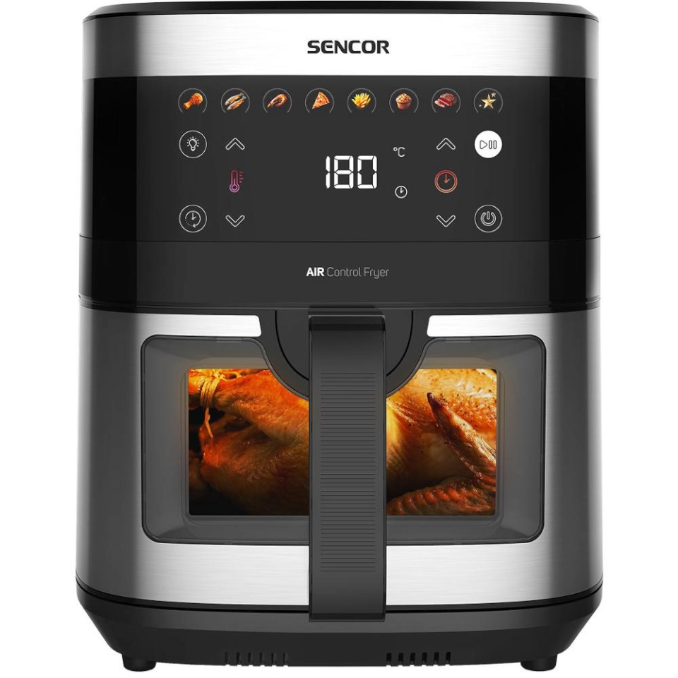 Sencor kuumaõhufritüür SFR9000SS Hot Air Fryer, 9L, roostevaba teras/must