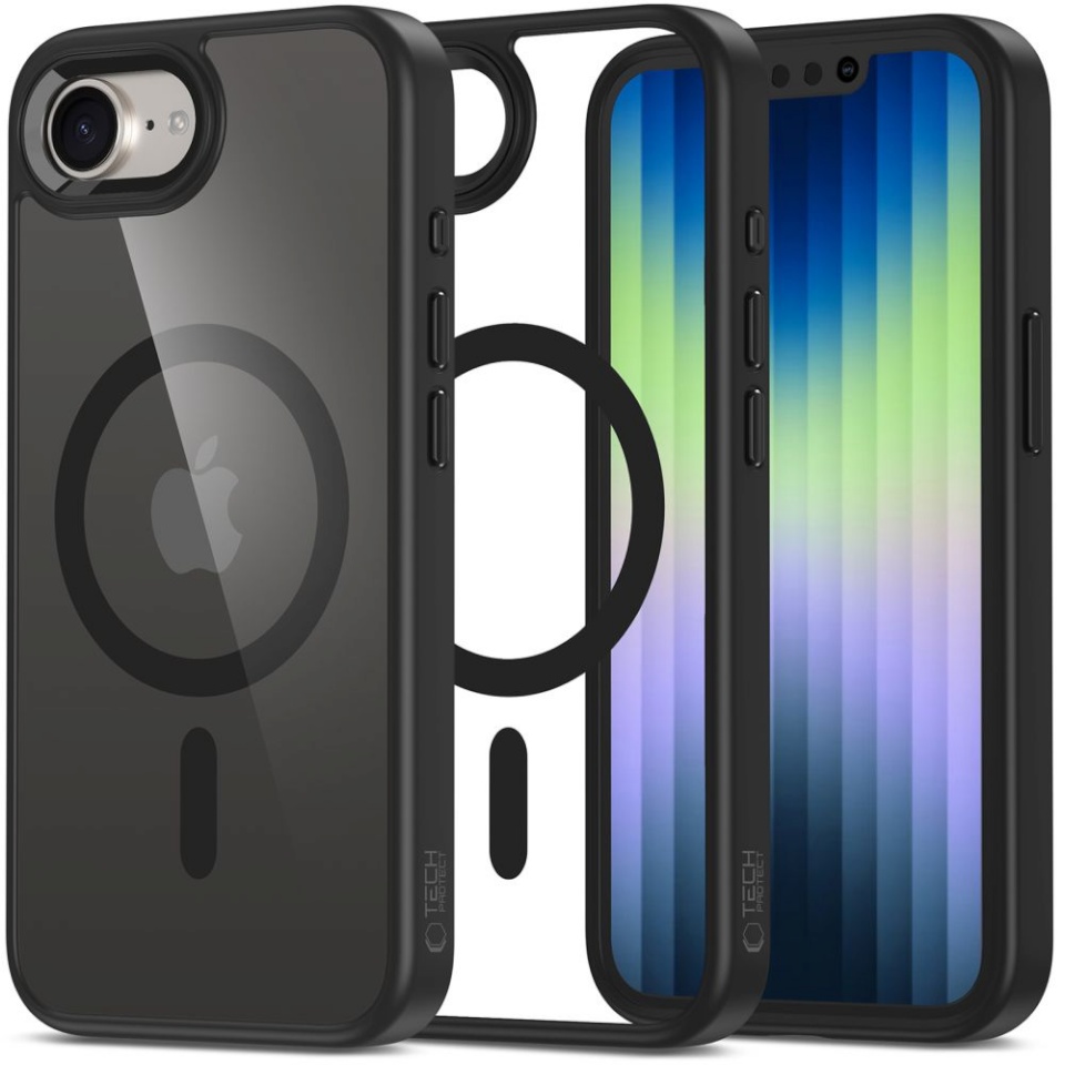 Tech-Protect MAGMAT MagSafe iPhone 16E Black/CLEAR