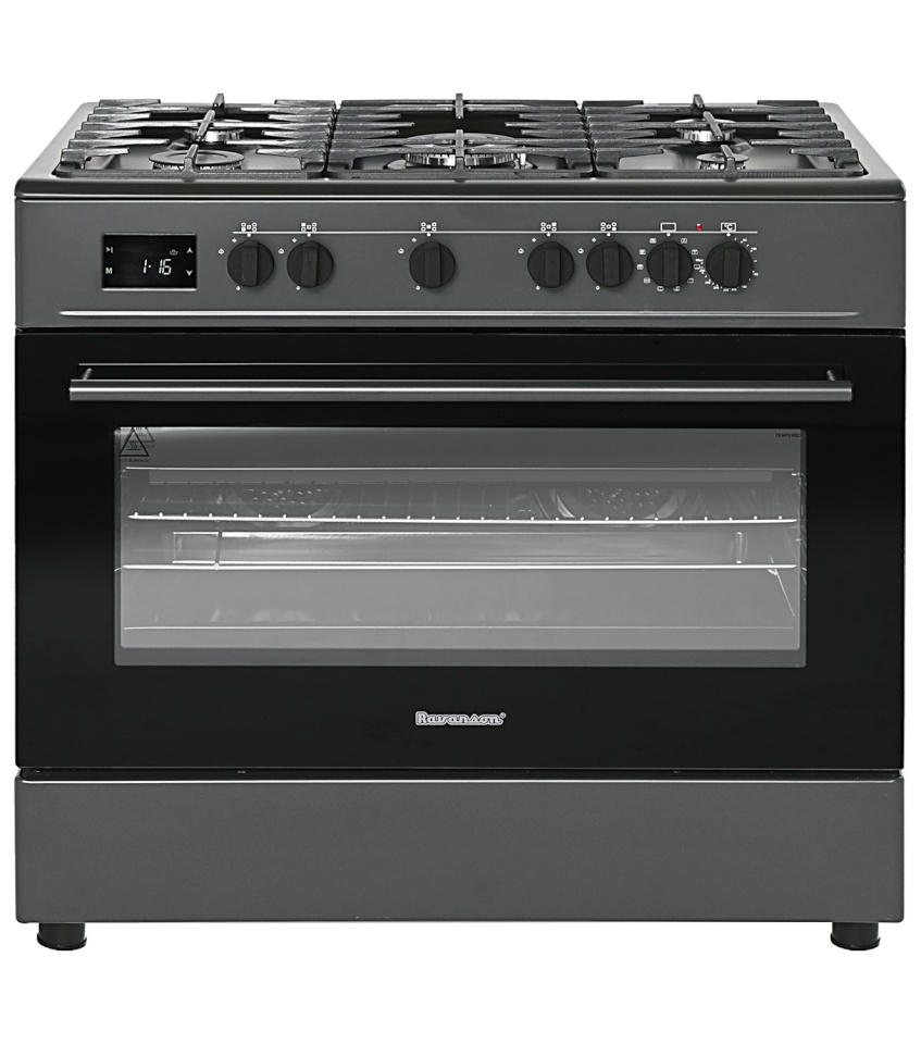 Ravanson gaasipliit elektriahjuga Ravanson KWGEK90 Chef Modern black