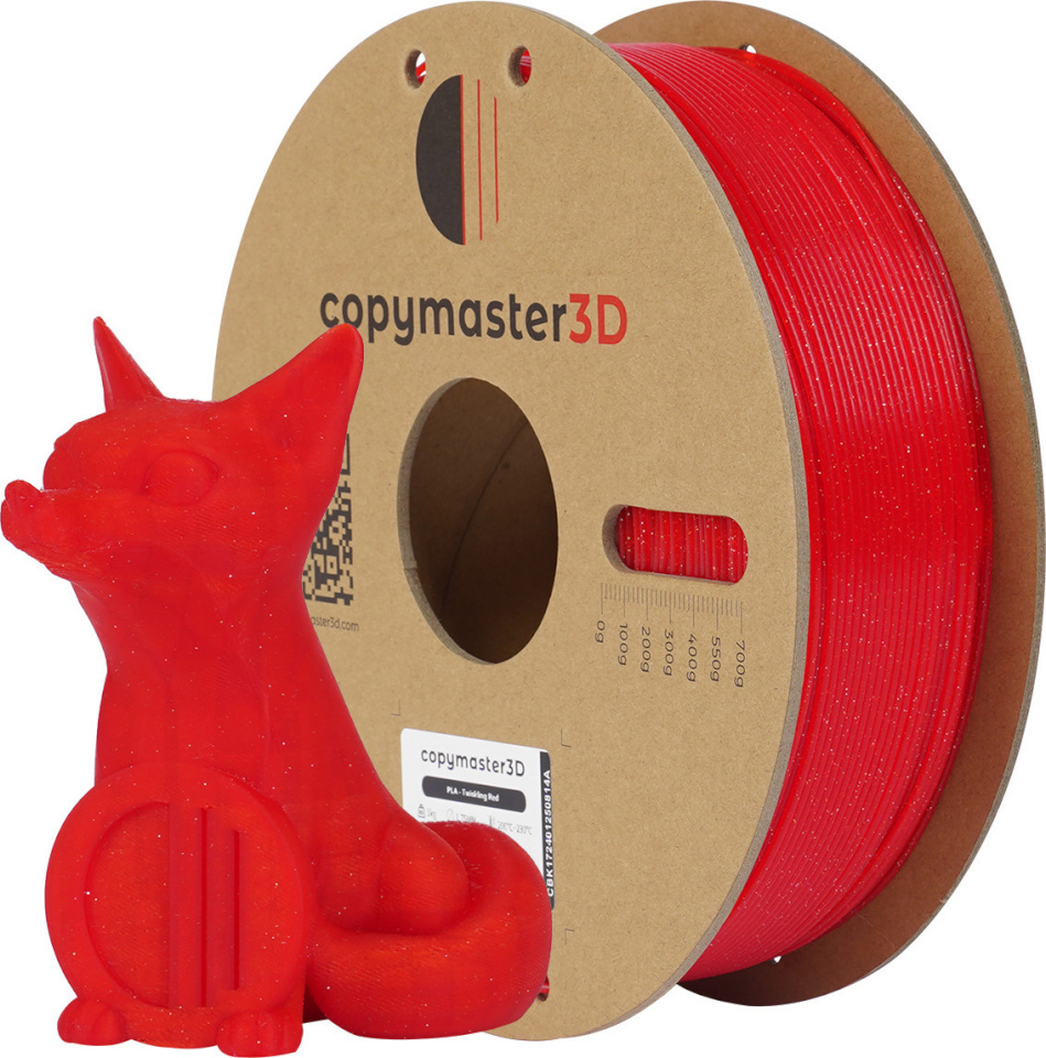 Copymaster3D PLA 3D printer niit, 1,75 mm, läikivpunane