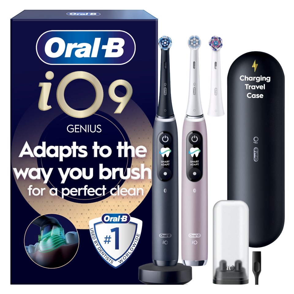 Brauni elektriline hambahari Oral-B iO9, must ja roosa + laadimise reisikott