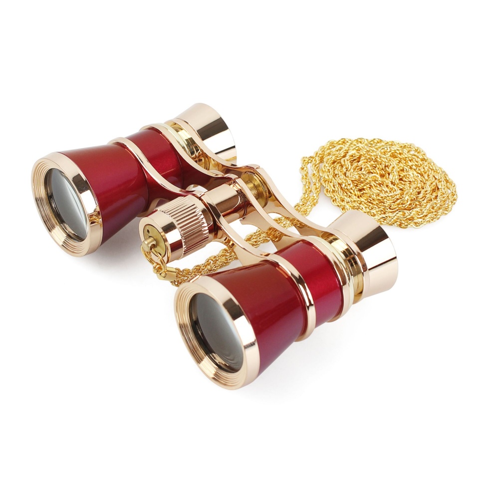 Braun binokkel Opera 3x25 kuldne/burgundrot