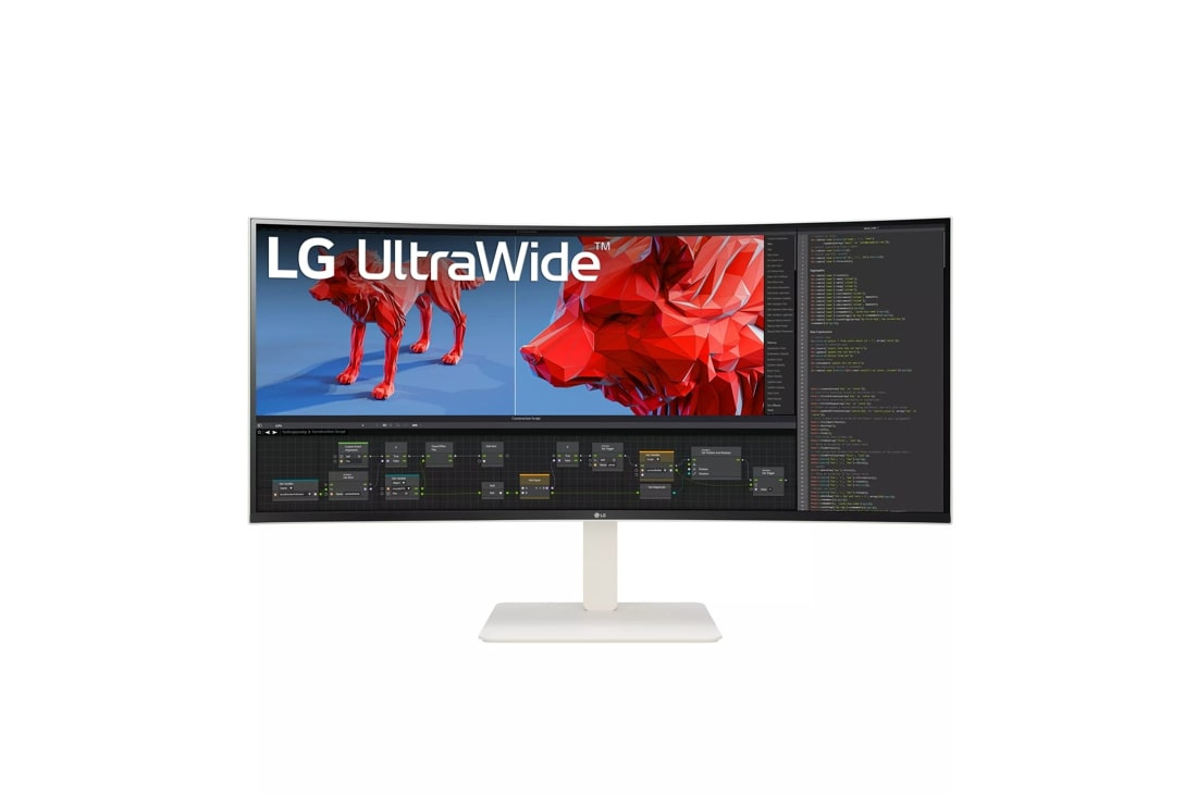 LG monitor 38wr85qc-w 37.5" business/curved/21:9 IPS, UHD (3840x1600), 21:9 144Hz, 1Ms, valge 38wr85qc-w
