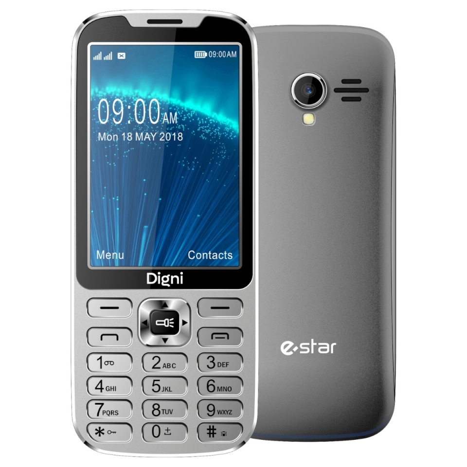 eSTAR mobiiltelefon Digni CALL 4G Phone Dual SIM hõbedane