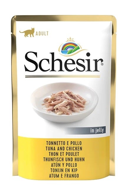 Agras Pet Foods kassitoit Schesir in Jelly Tuna with Chicken, 85g