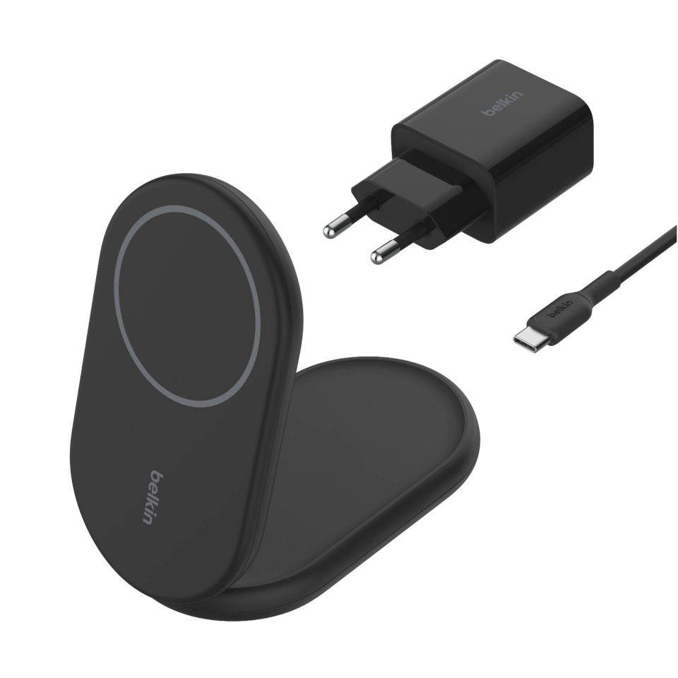Belkin juhtmevaba laadija BOOST Charge magneti. 15W + USB-C output bl.WIB007vfBK