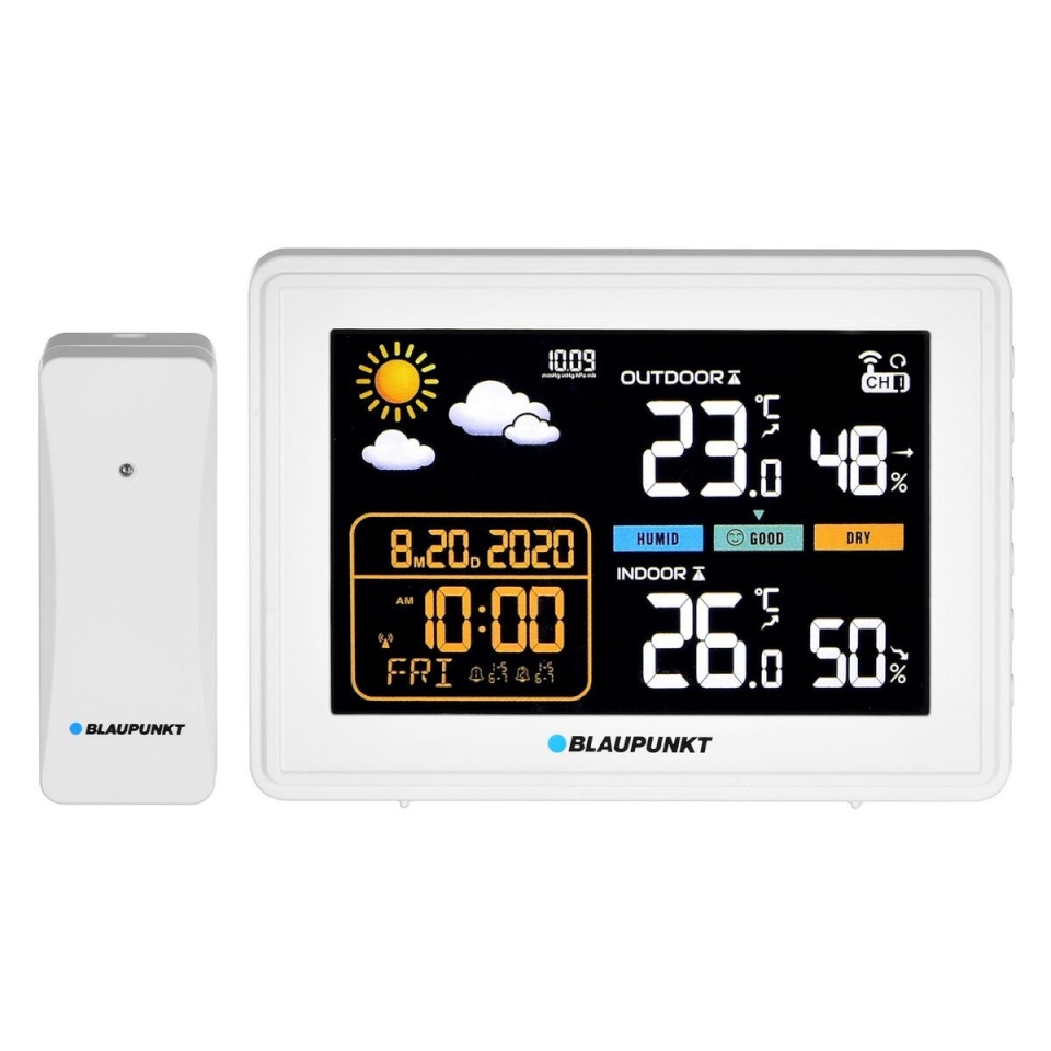Blaupunkt multifunktsionaalne ilmajaam WS30WH Weather Station, valge