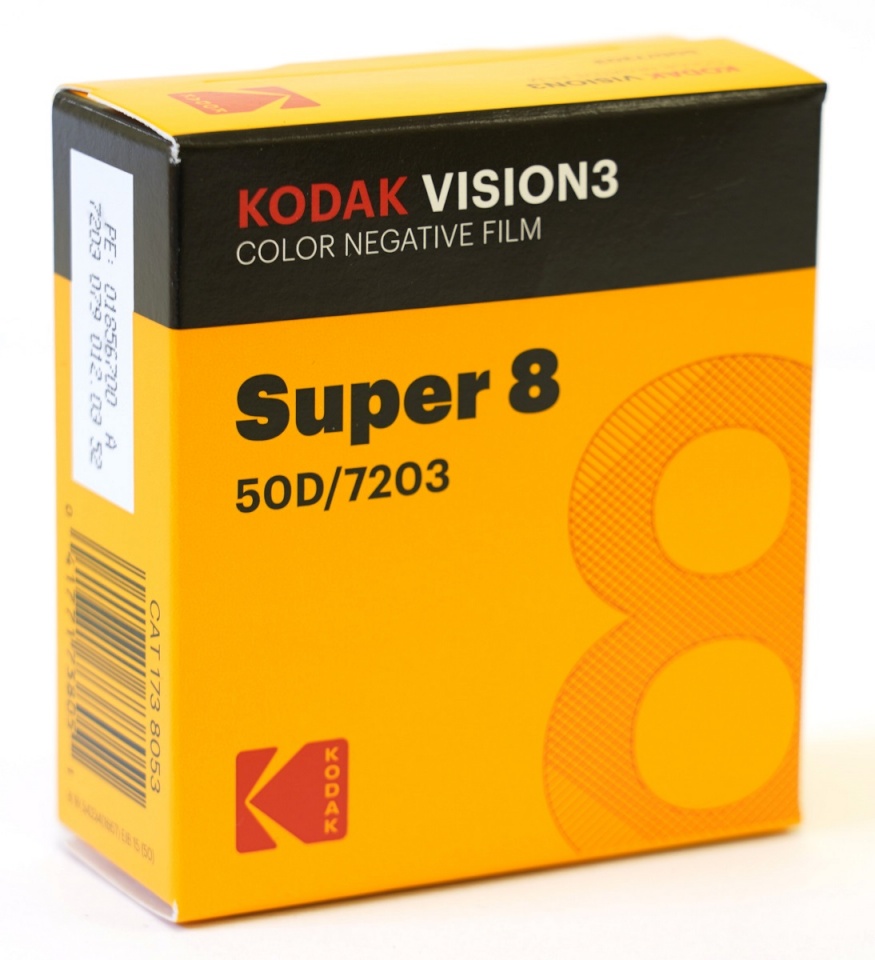 Kodak film Vision3 50D/7203, 8 mm x 15 m Perf. 1R kitsas film