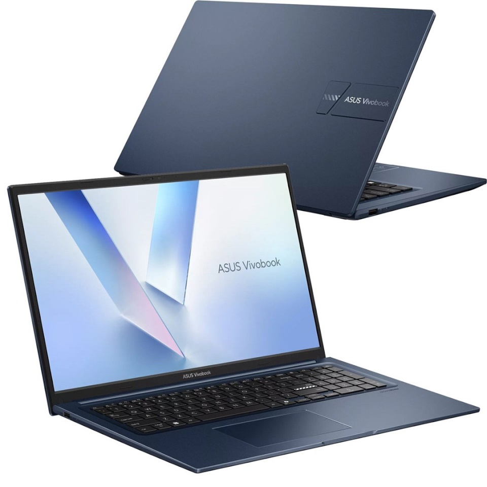 ASUS sülearvuti Vivobook 17 Core 7 350 17.3" FullHD IPS-level panel 60Hz 250 nits AG 16GB RAM DDR5 512GB SSD Intel Graphics WLAN + Bluetooth 720p webcam 50 Wh No OS Quiet sinine