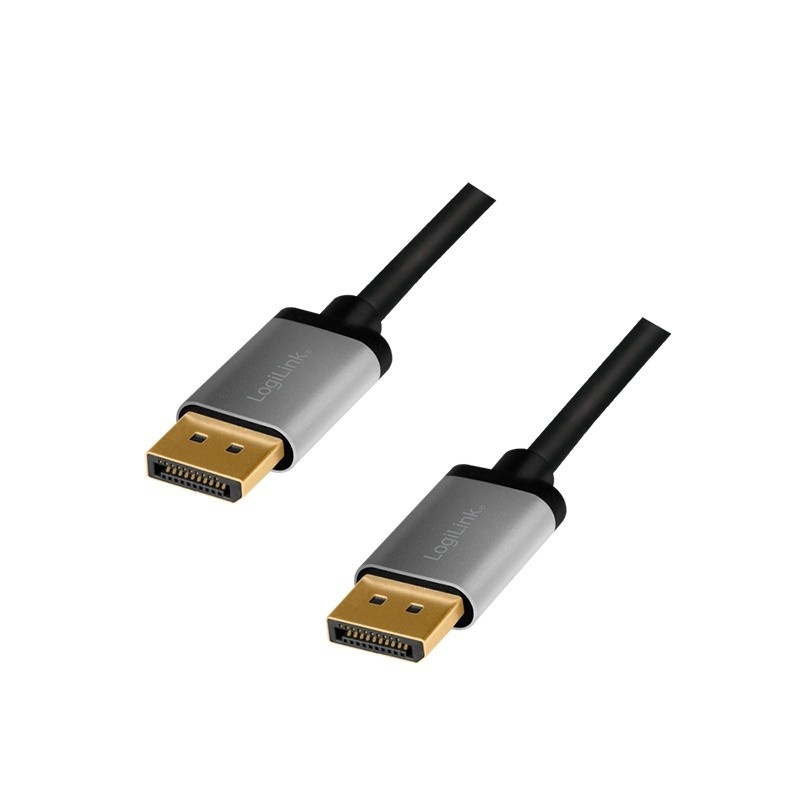 LogiLink videokaabel DisplayPort DP/M to DP/M 4K/60Hz alu1