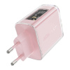Acefast seinalaadija A45, 2x USB-C, 1xUSB-A, 65W PD roosa