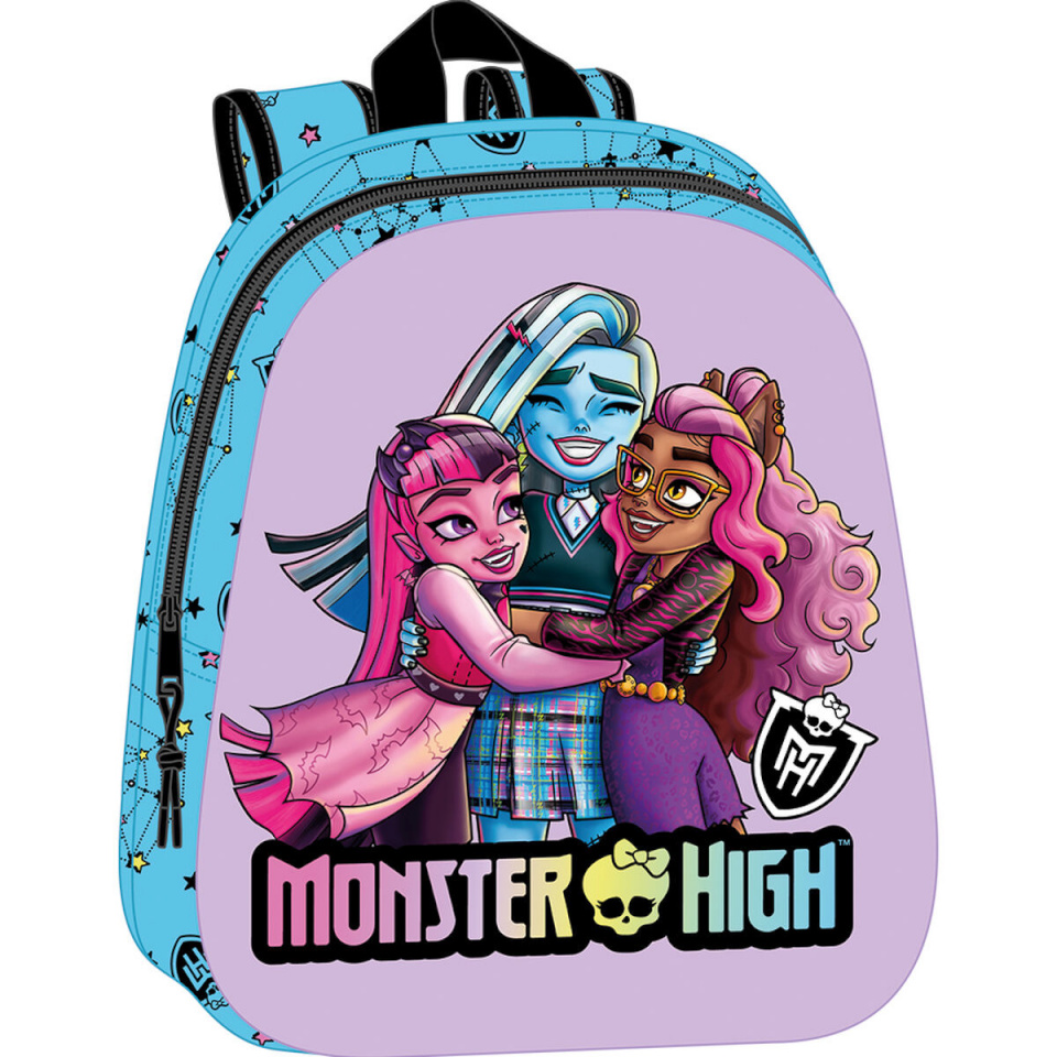 Monster High seljakott sinine lilla 27x33x10cm