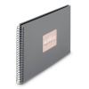 Hama fotoalbum Fine Art Spiral Steingrau 36x32 50 schwarze Seiten 9841