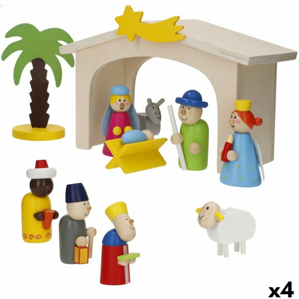 Woomax Kristuse sünni komplekt Woomax Puit plywood 23 x 16 x 11 cm (4 Ühikut)