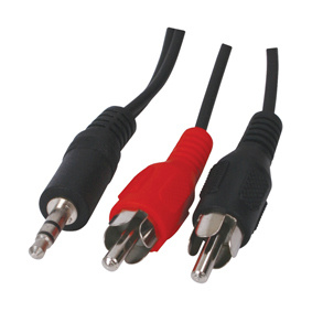 Intos audiokaabel InLine 2x RCA isas - 3,5 mm isas, 5m