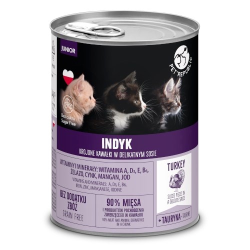 Petrepublic kassitoit PET REPUBLIC Junior Turkey - Wet Cat Food- 400g