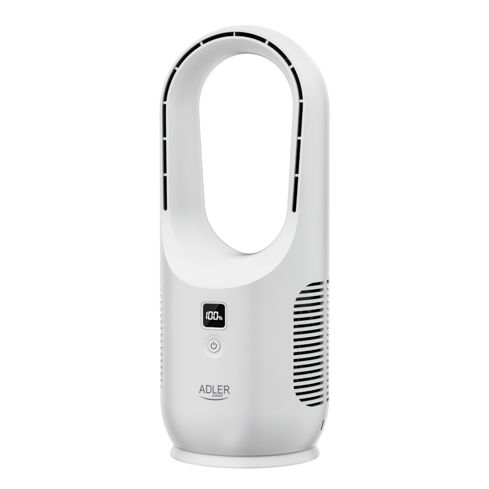 Adler ventilaator AD 7343 Bladeless Rechargeable Fan, valge