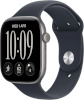 Apple Watch 12 46mm GPS, M/L, Space Grey Aluminium Case, Navy Blue Sport Band, tumehall / tumesinine