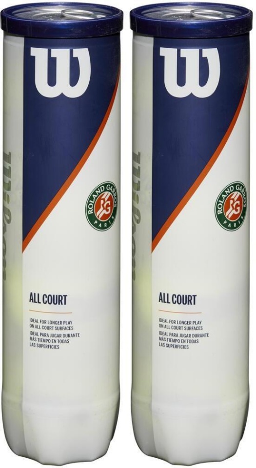 Wilson tennisepall Roland Garros All Court, tuplapakkaus
