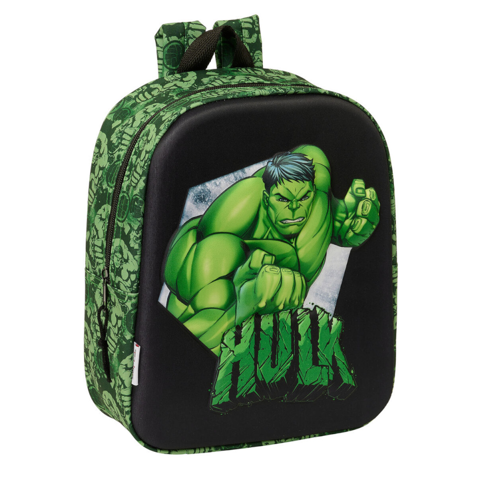Hulk seljakott must roheline 22x27x10cm 3D