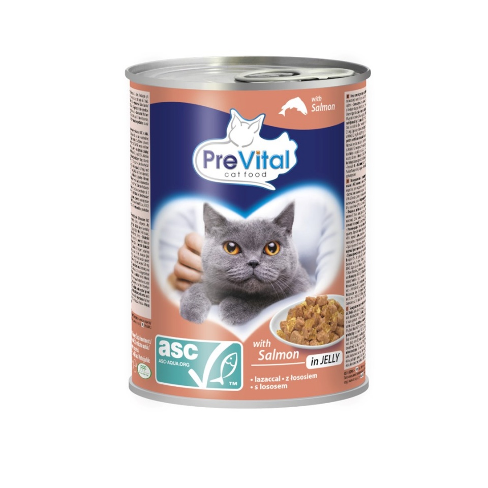 Prevital kassitoit Cat Food with ASC Salmon in Jelly, 415g
