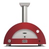 Alfa Forni pitsaahi Moderno 2 Pizze Hybrid-Pizzaofen Antique punane