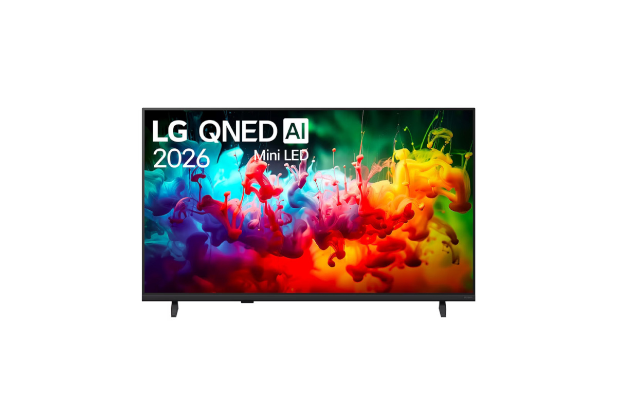 LG teler QNED72 AI, 43'', 4K UHD, QNED Mini LED, must