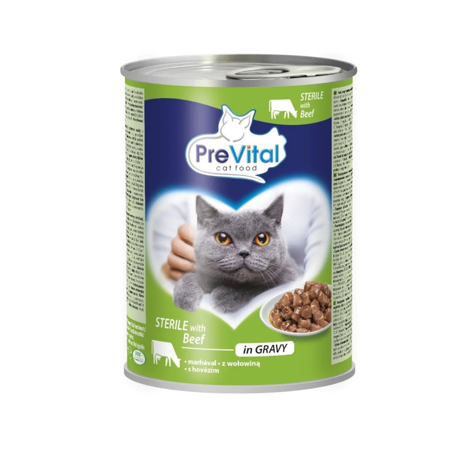 Prevital kassitoit Cat Food Sterile Beef in Sauce, 415g