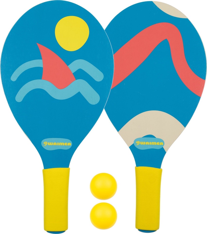 Waimea Rannareketite komplekt Beachball Set Lokelani sinine/kollane