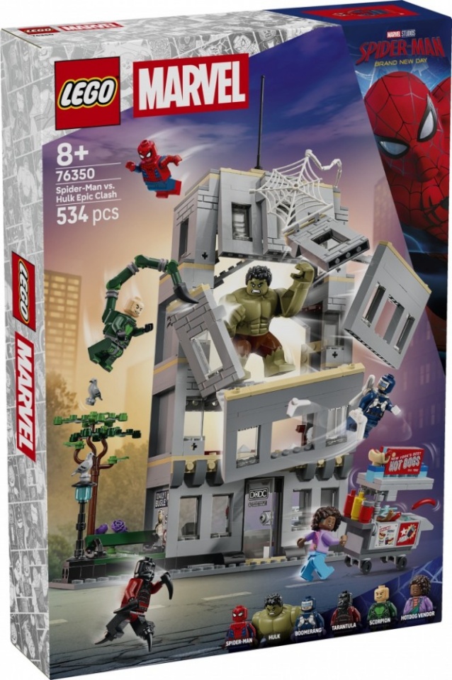 LEGO klotsid 76350 Marvel Super Heroes Großer Showdown: Spider-Man vs. Hulk