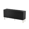 Cama Meble puhvetkapp JUNGLE chest 152x40,5x74,5 matte must + golden legs